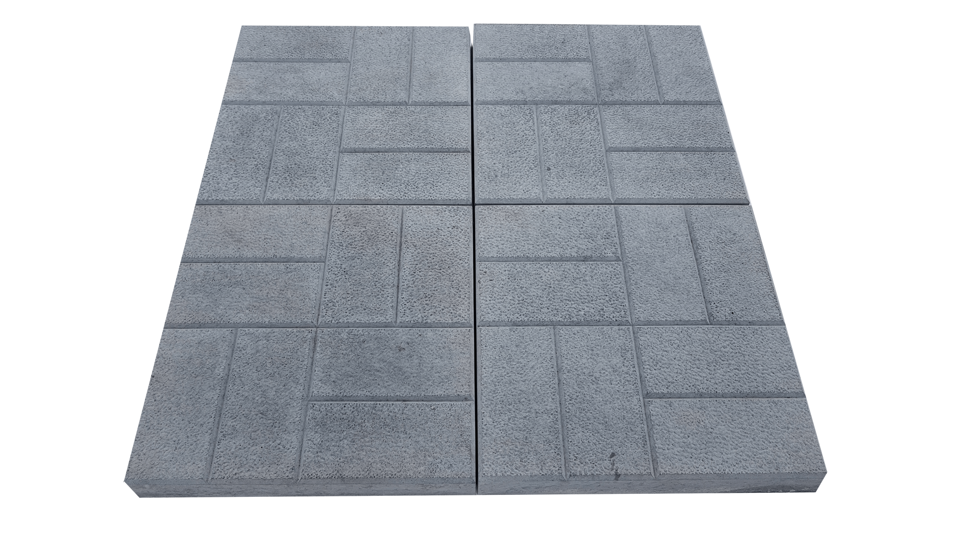 Тротуарная плитка «8 кирпичей» серая, толщина 50 мм.