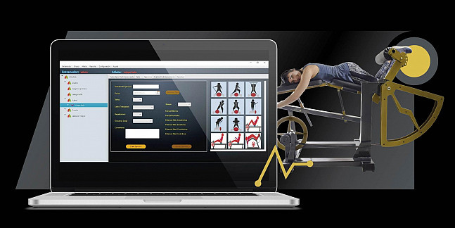 Спортивное программное обеспечение Valkyria Trainer и инерционный тренажер Кресло-лежак Archair Stretcher