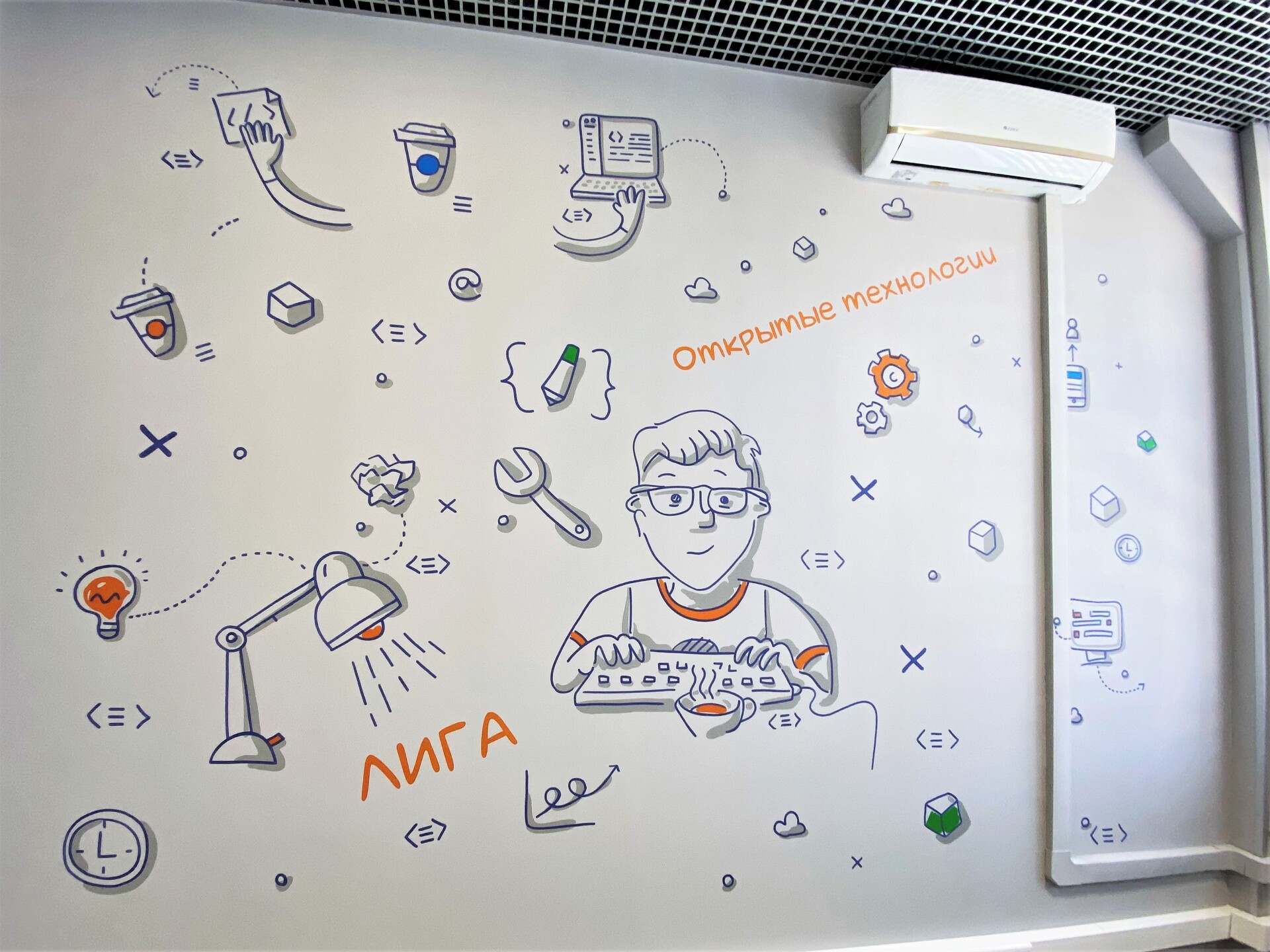 роспись стен в офисе