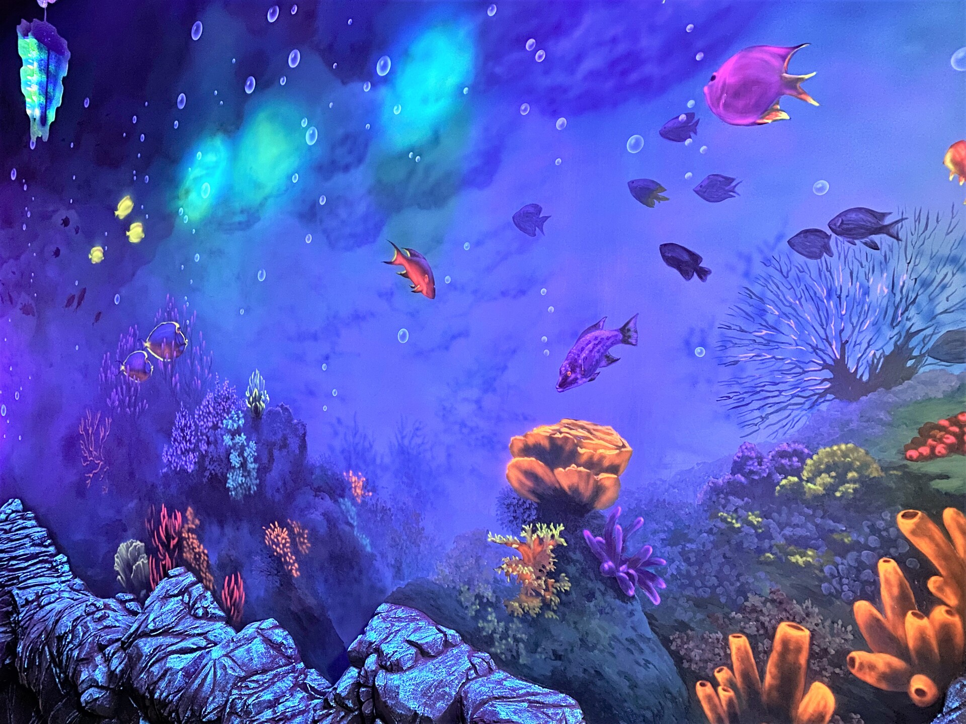 флуоресцентная роспись стен