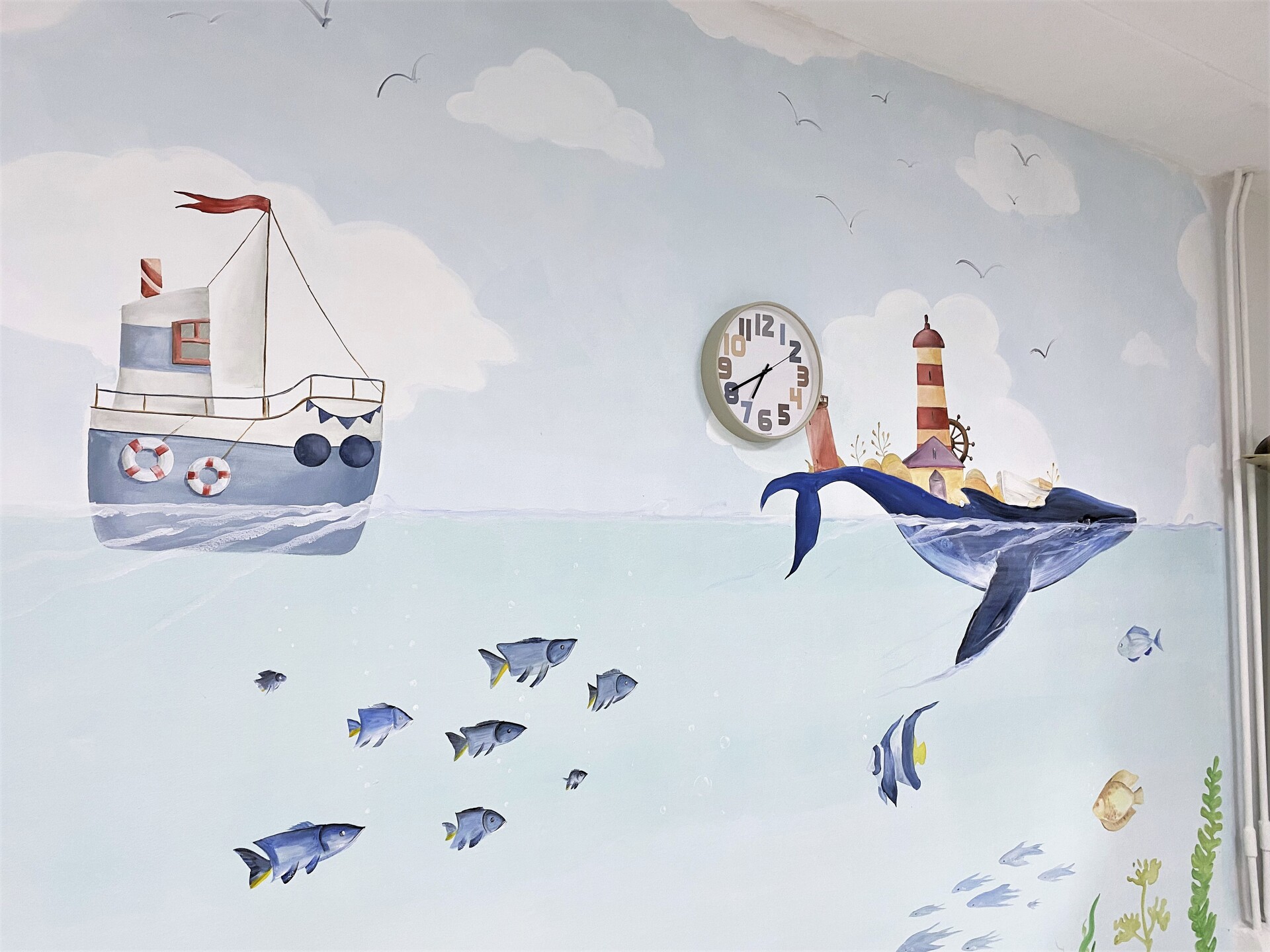 роспись стен в детском саду