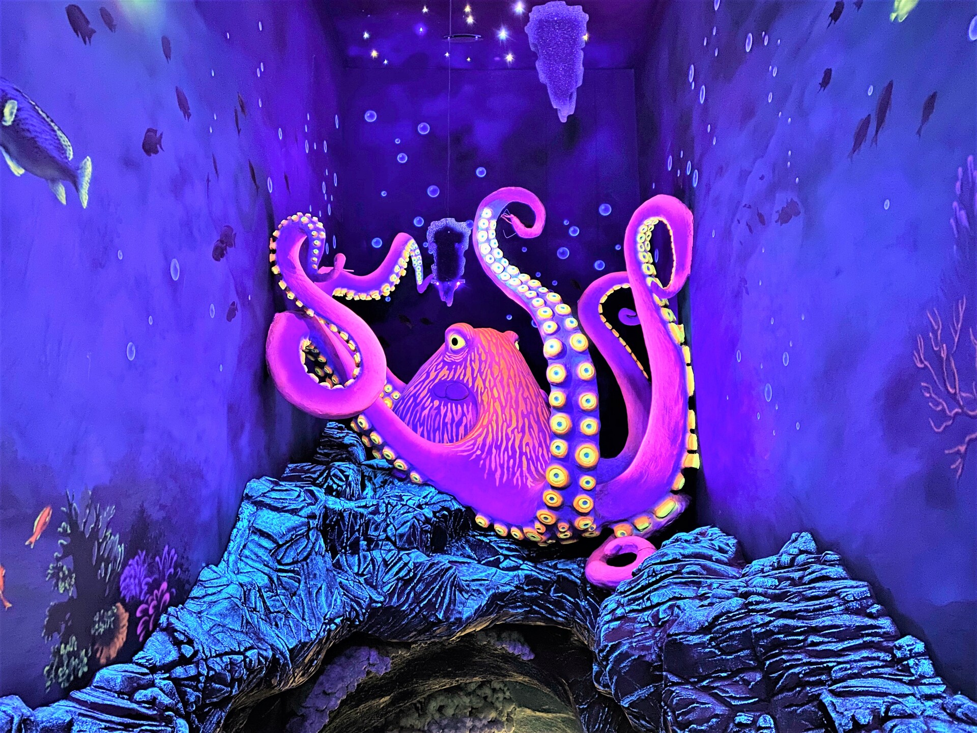 флуоресцентная роспись стен