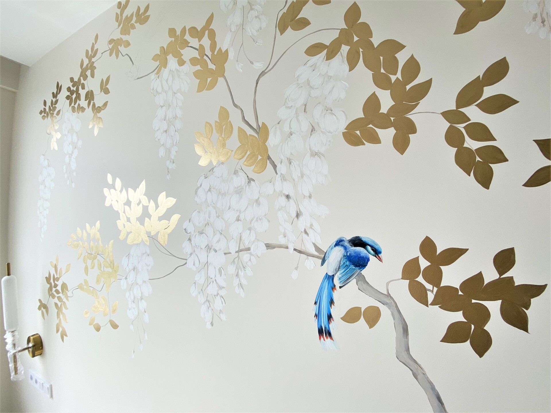 роспись стен в спальне