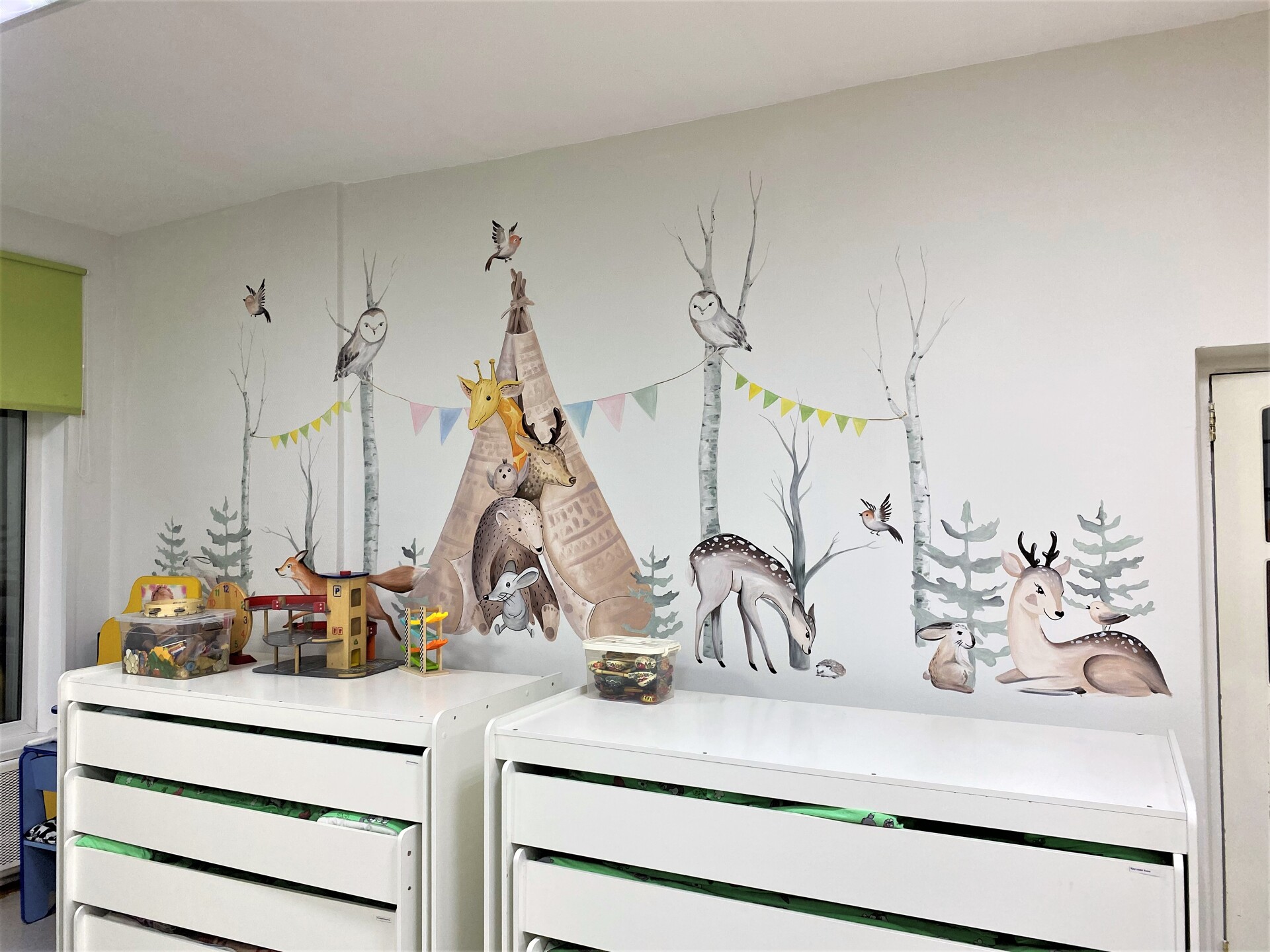 роспись стен в детском саду