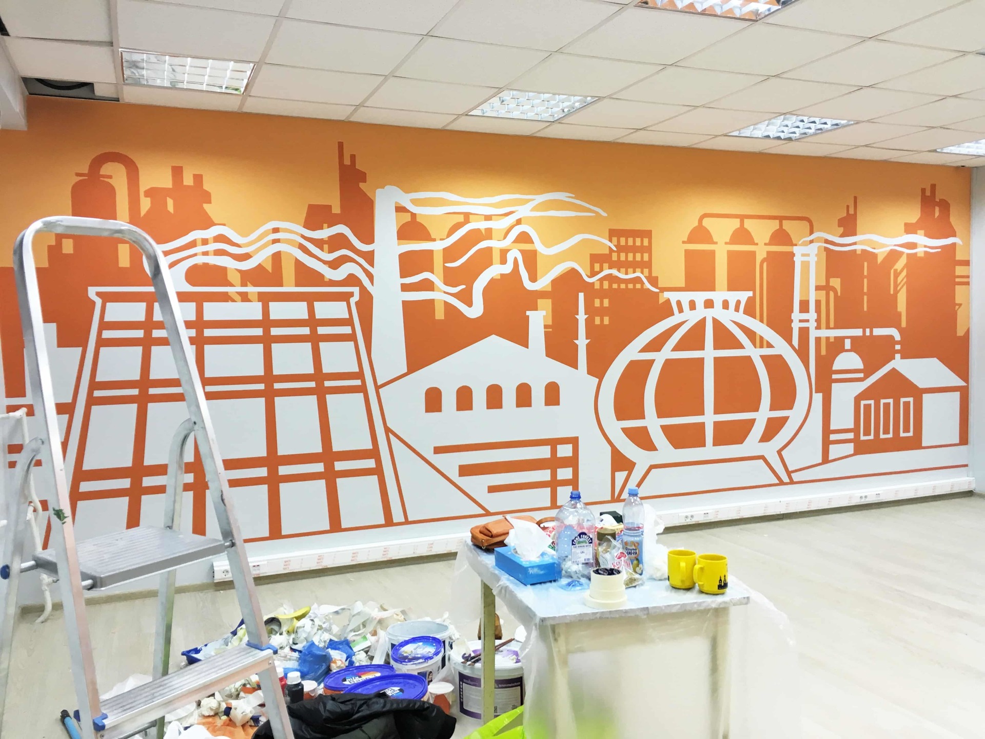 роспись стен в офисе