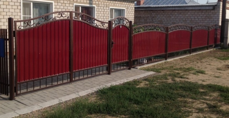 Купить забор из профнастила с ковкой-Сталькон-Юг