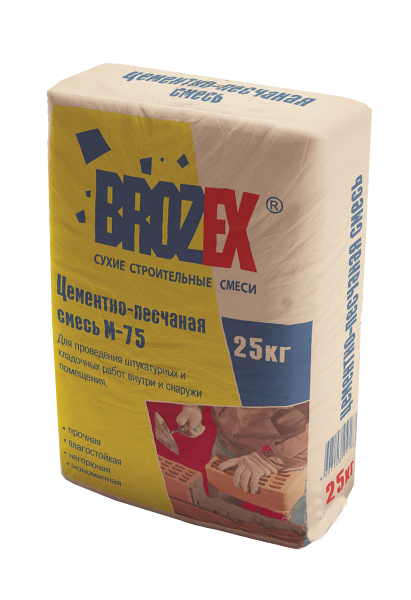 Смесь цементно-песчаная  «Brozex ЦПС-75 Коттедж» 25,0 кг