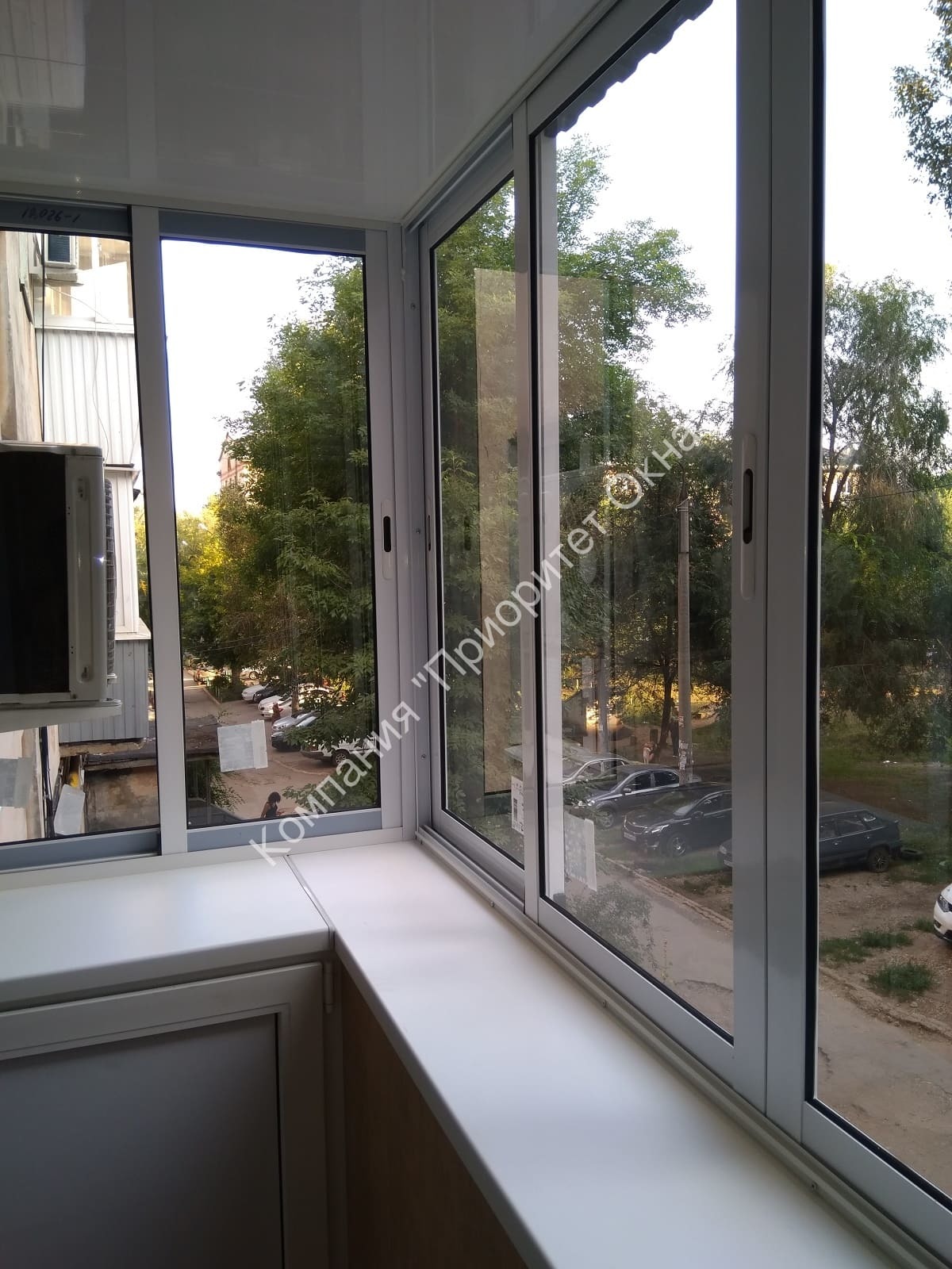 Пример остекления балкона с выносом, по адресу: г. Самара, ул. Вольска 71 (7)
