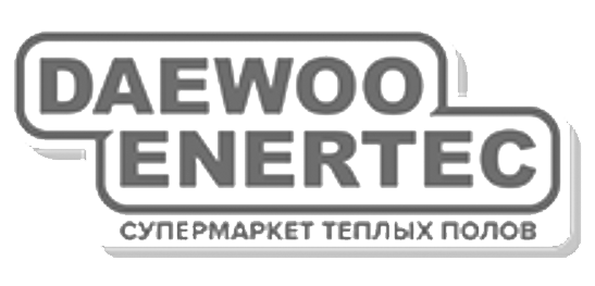 Логотип компании по производству и установке теплых полов Daewoo Enertec