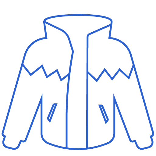 зимняя одежда векторная синия