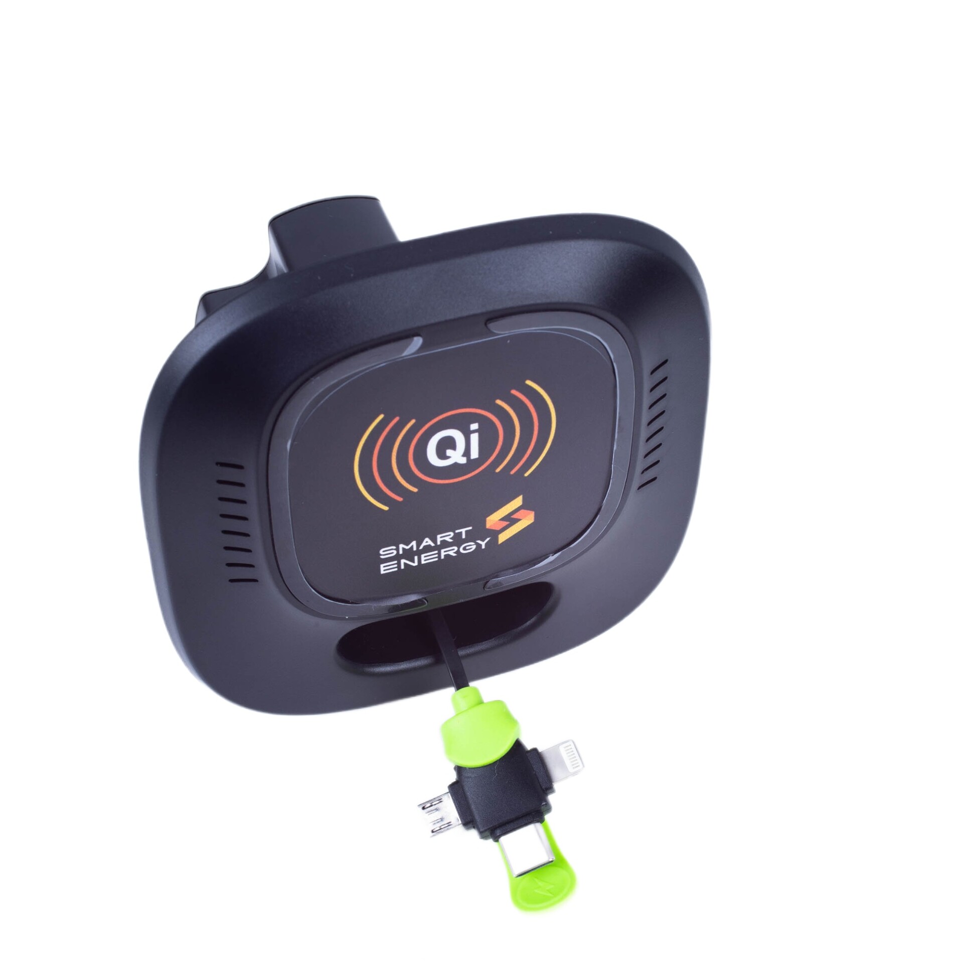 Встраиваемое в мебель зарядное устройство с беспроводной зарядкой и выдвижным кабелем