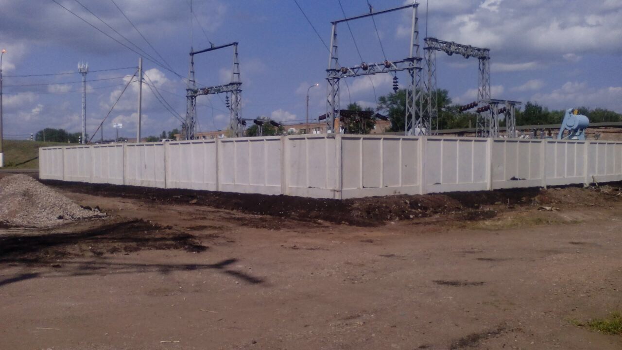 Монтаж бетонных ограждений пром площадок